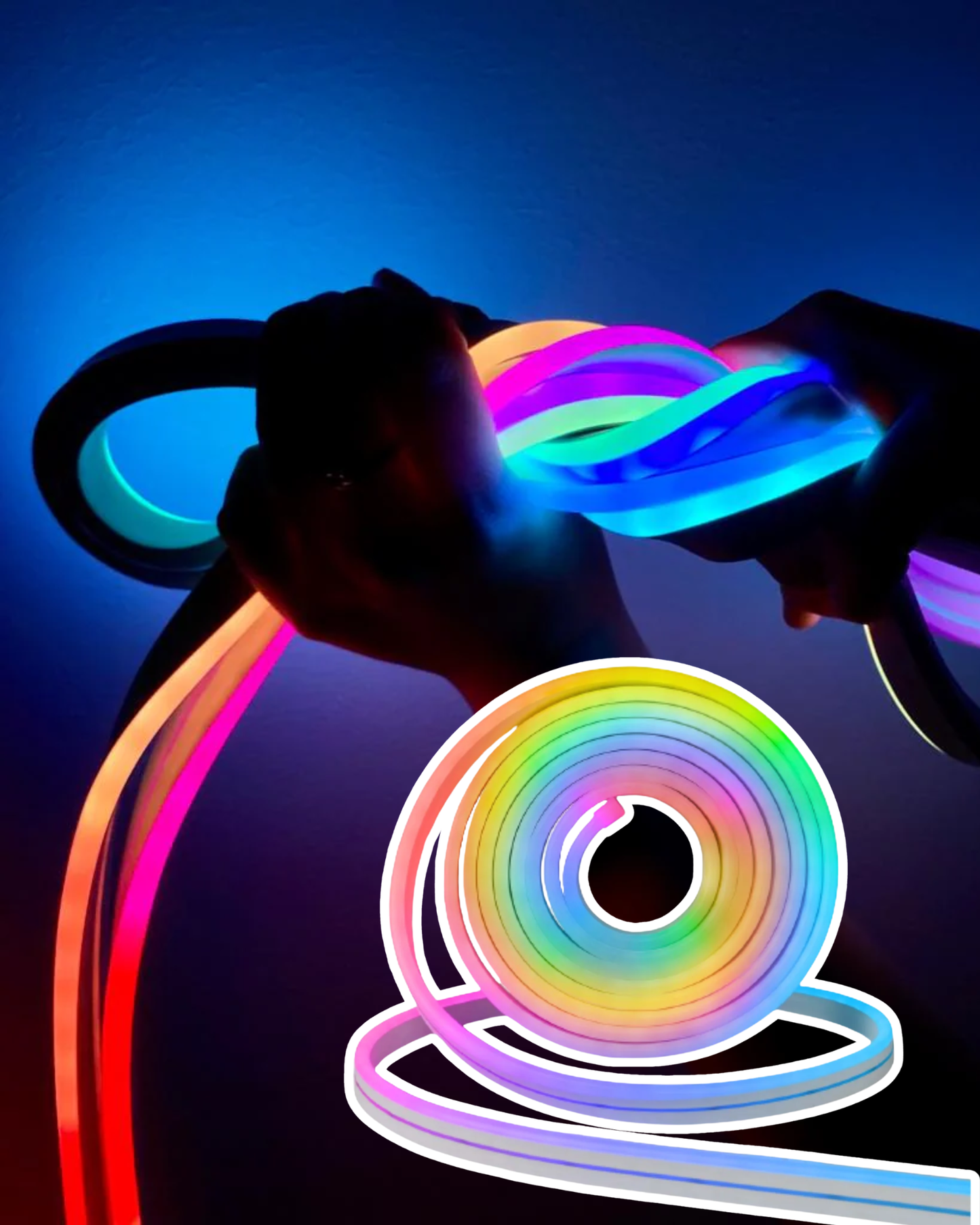 Tira de LED Inteligente Neonflex USB 5V | Tira Neón mágica 5 metros | Control por Bluetooth con App de celular