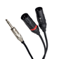 CPH-222 Cable de Audio de 1 Plug 6.3 Estereo a 2 Cannon Macho | "Y" de 1 Plug 6.3mm a 2 Conectores XLR Macho