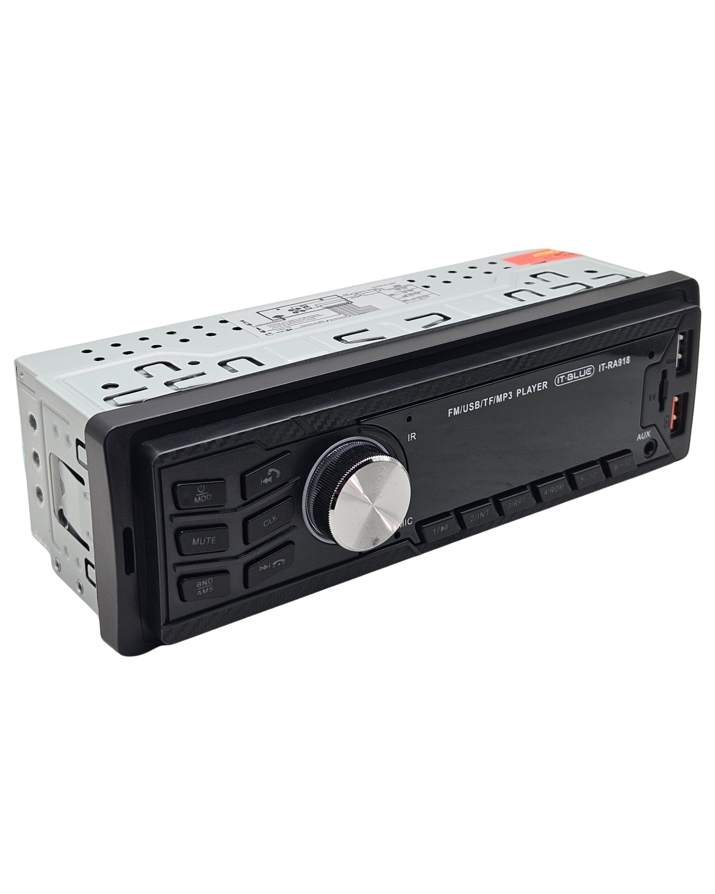 Autoestereo 1 Din MP3 Bluetooth Radio Auxiliar USB SD | Estereo Automotriz sencillo | IT-RA918