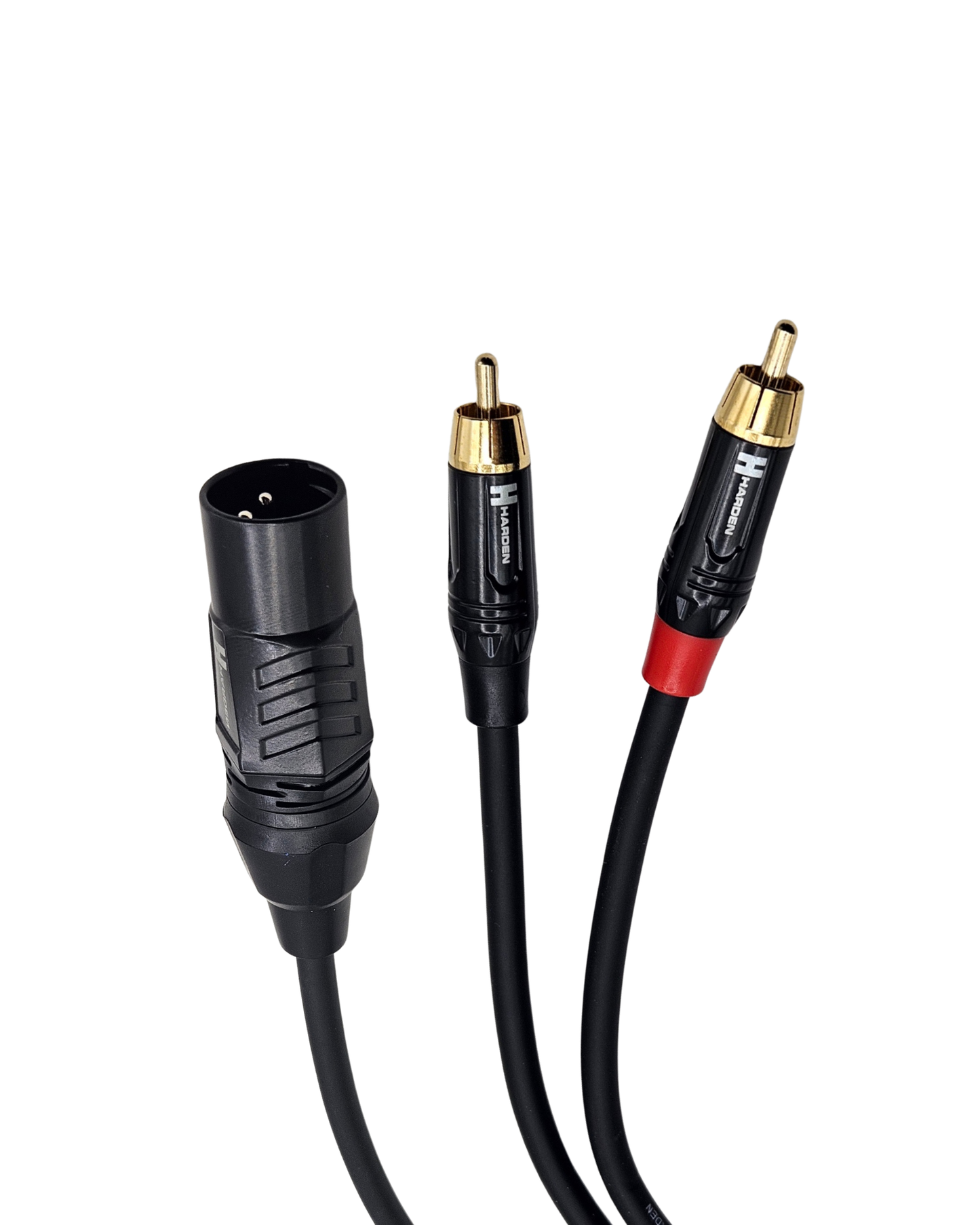 CPH-212 Cable de Audio de 1 Cannon Macho a 2 RCA Macho | "Y" de 1 Conector XLR Macho a 2 RCA Macho