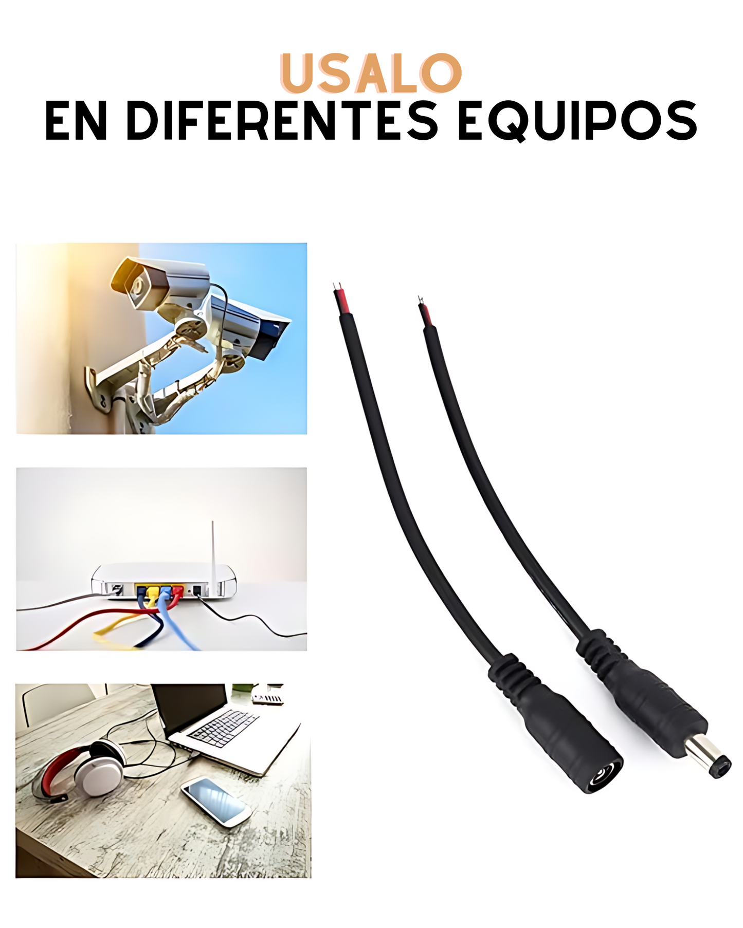 Conector de corriente 2.1mm soldable | Plug 2.1mm | Jack 2.1mm