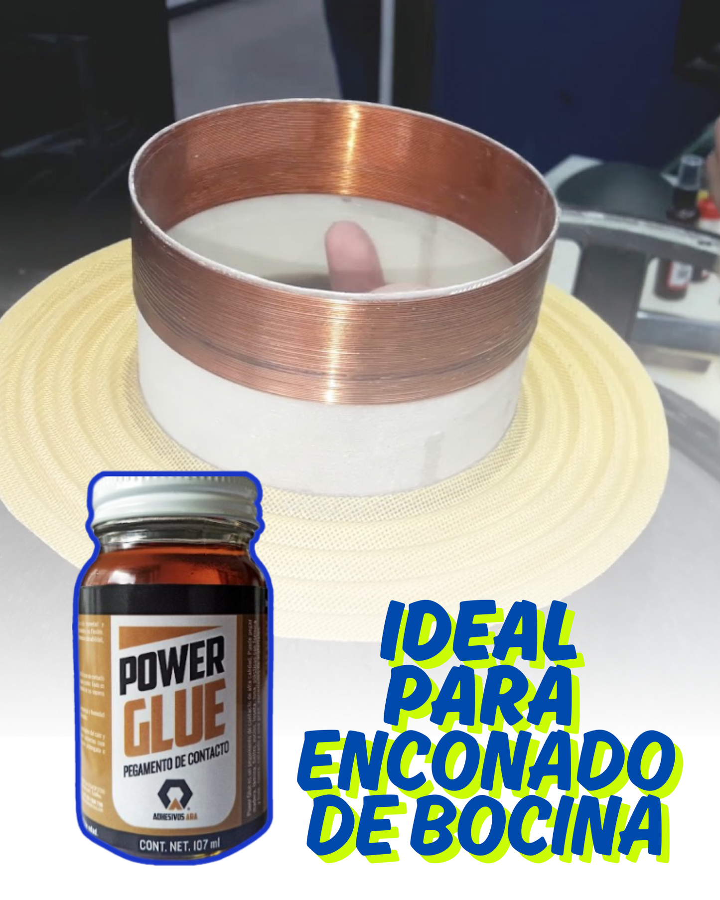Pegamento de contacto POWER GLUE 107ml | Pegamento para enconado de bocinas