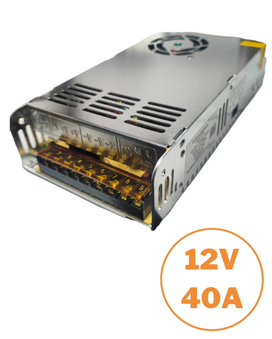 Fuente Conmutada 12V 40A | Fuente de poder 110VAC - 220VAC 480W