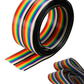 Cable plano arcoíris 20 vías 28AWG | Cable Ribbon multicolor Pitch estándar 20 hilos | Tramo 1 metro
