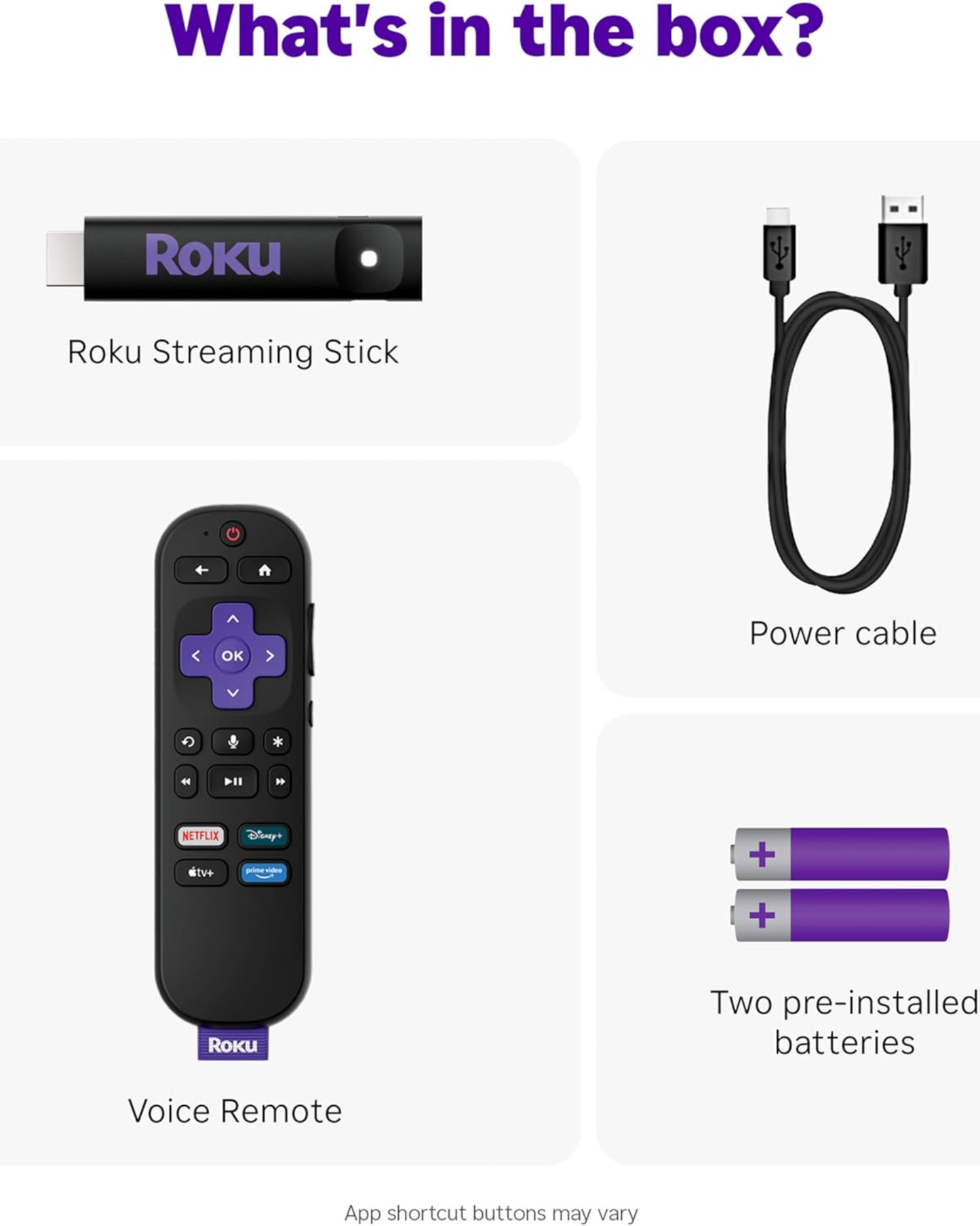 Roku Streaming Stick HD 2025 | Dispositivo de transmisión HD para TV con Mando a Distancia por Voz Roku, TV Gratis y en Vivo