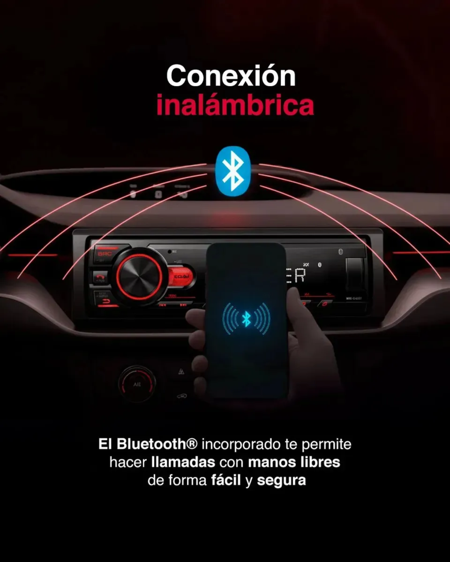 Autoestéreo Pioneer MVH-S145BT | Estereo Bluetooth Usb Aux
