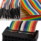 Cable plano arcoíris 20 vías 28AWG | Cable Ribbon multicolor Pitch estándar 20 hilos | Tramo 1 metro