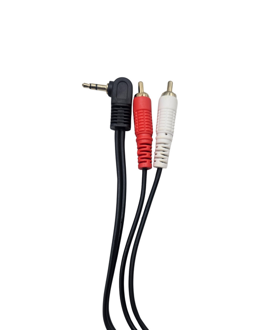 081-128 Cable de Audio Auxiliar 2 Plug RCA a Plug 3.5mm 4.5m | Proximamente descontinuado