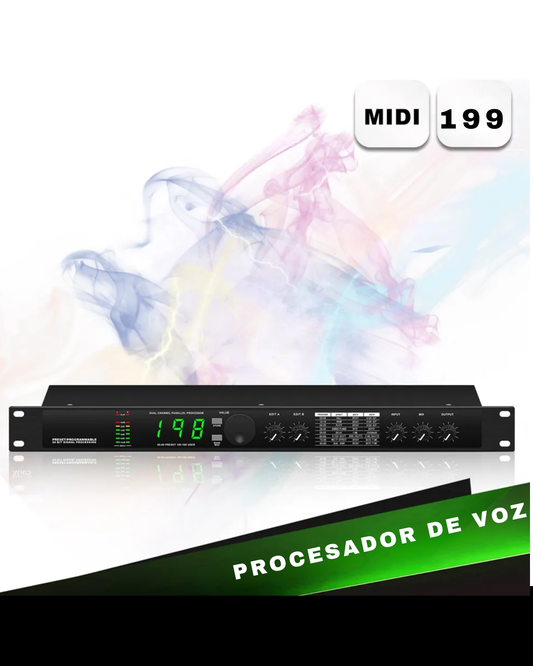 Procesador Multiefecto De Reverberación Digital | Procesador de voz con efectos de voz preprogramados