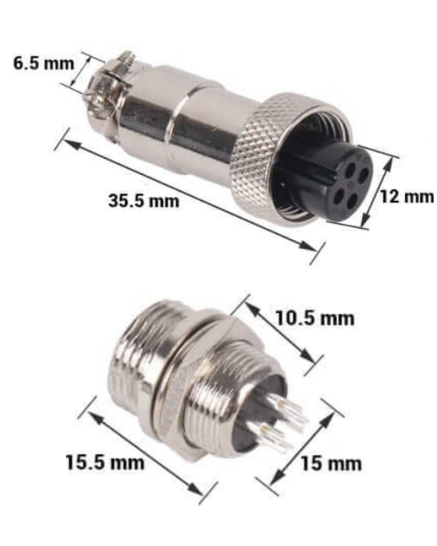 Conector Universal de Aviación Mini Din 4 pines