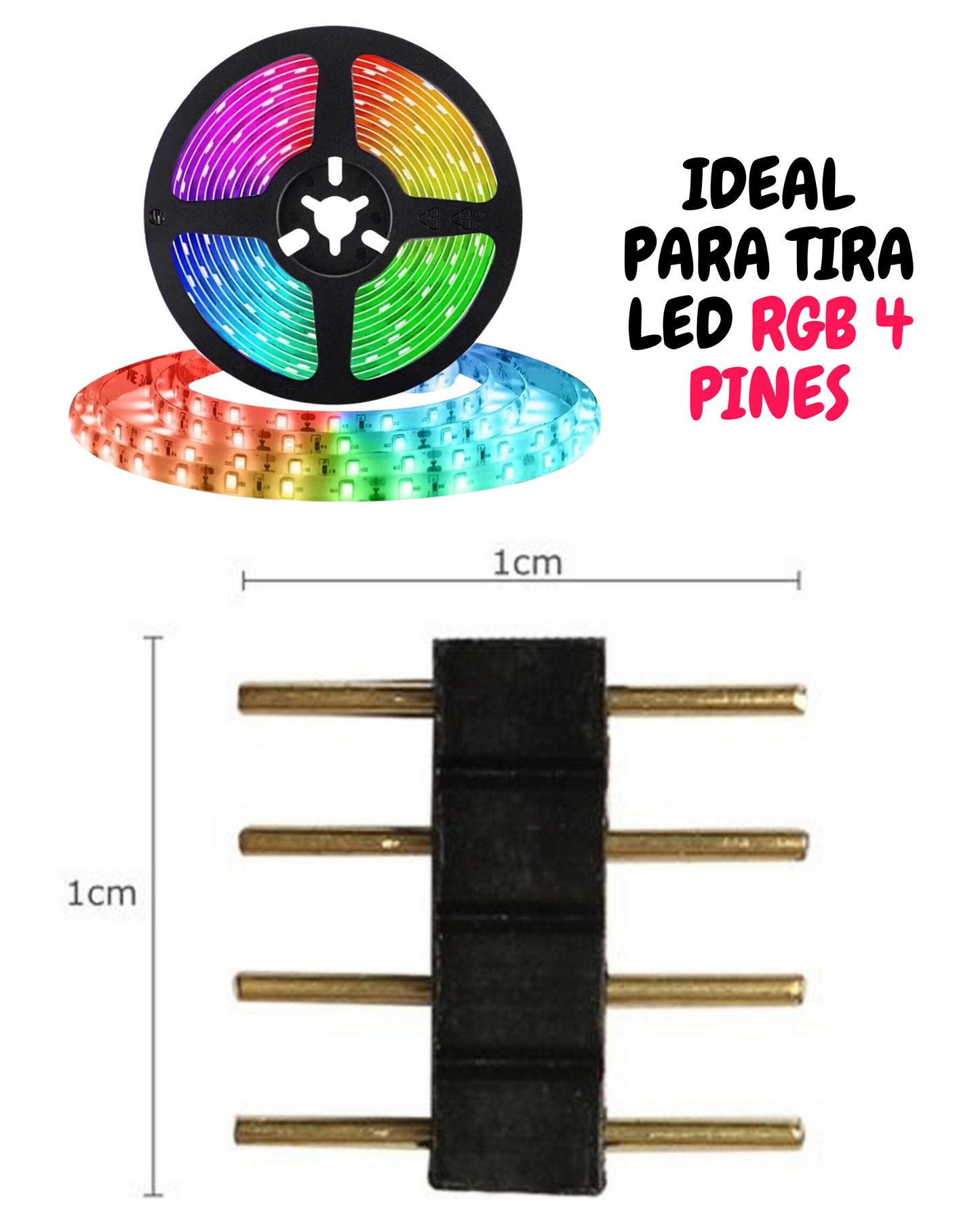 Pines macho para tira de led RGB