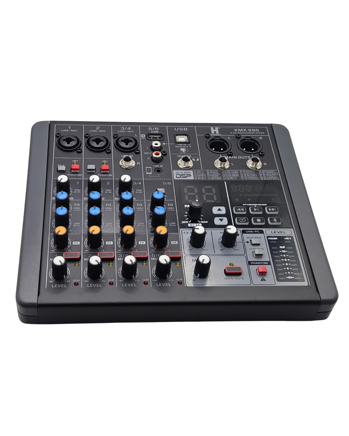 Mezcladora de Audio de 6 Canales KMX-6BS