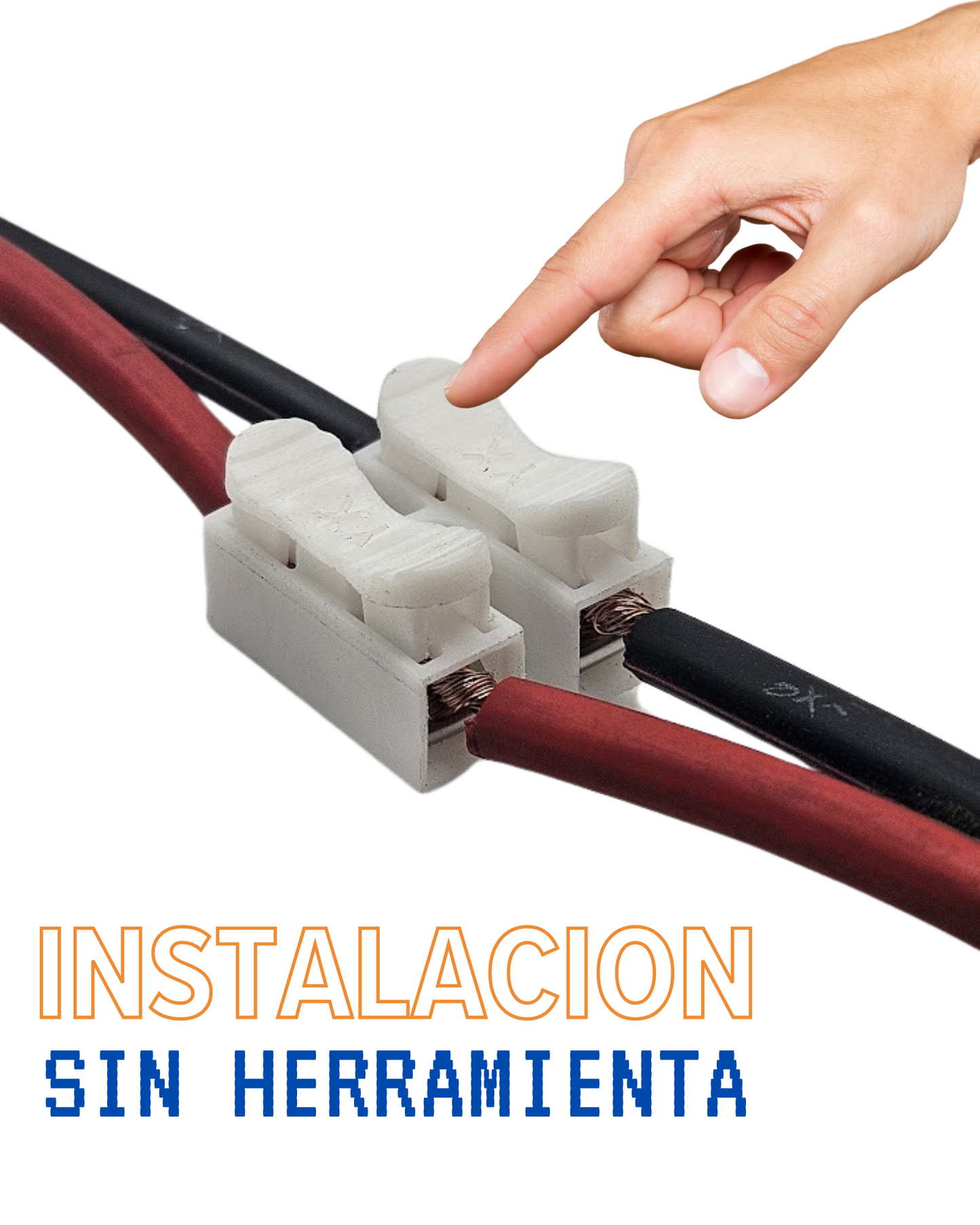 [Z64] Conector Rápido de Empalme | Clema de 2 Terminales para Conexión Eléctrica