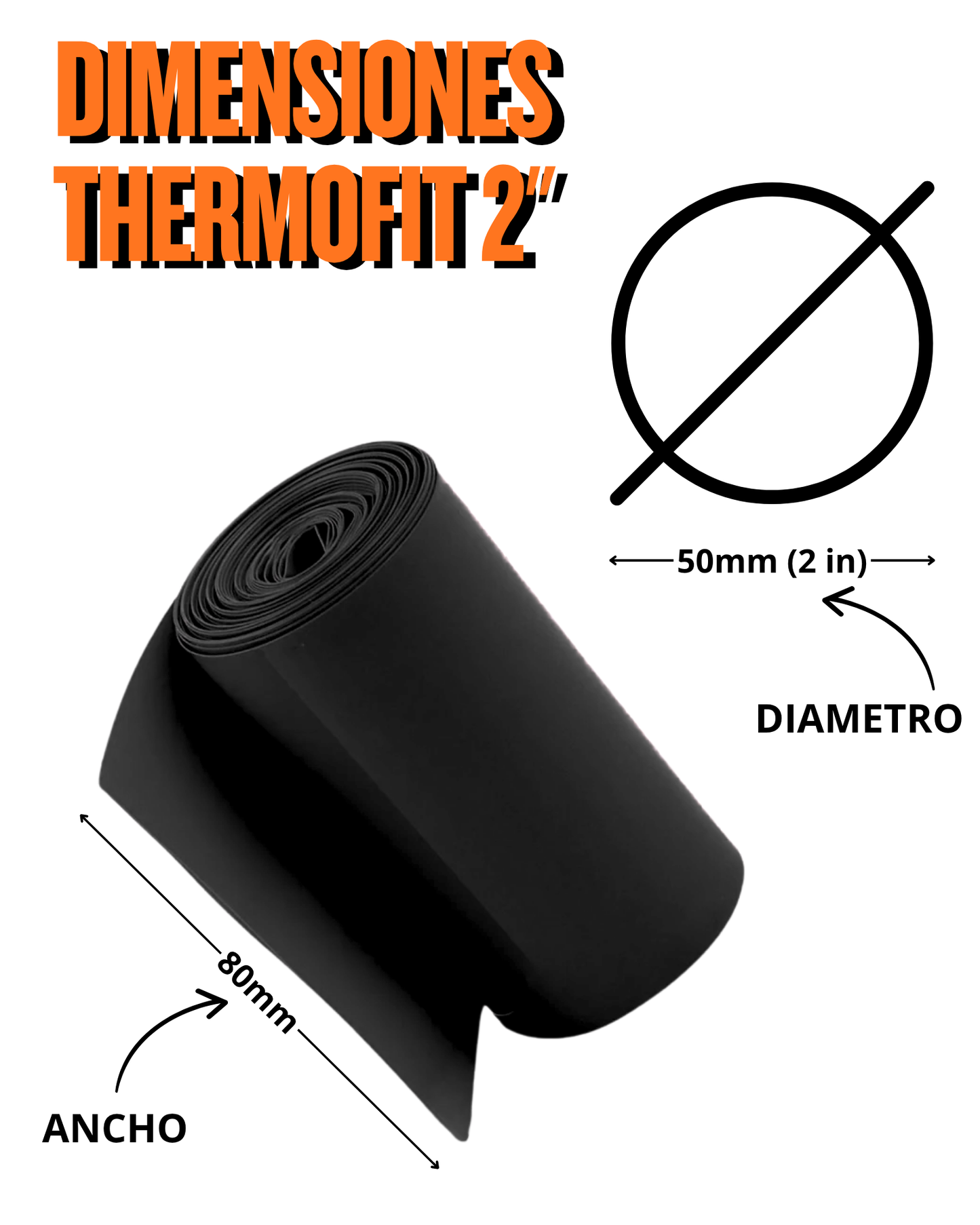 Tubo Aislante Termo Contráctil Thermofit Diámetro 2" | T22501