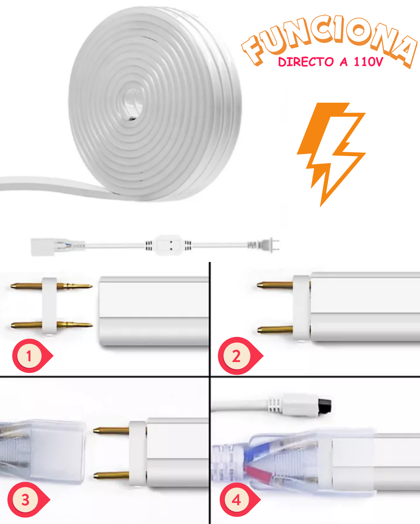 Manguera Neón LED flexible 5050 25 metros | Tira LED Neonflex 110 VAC