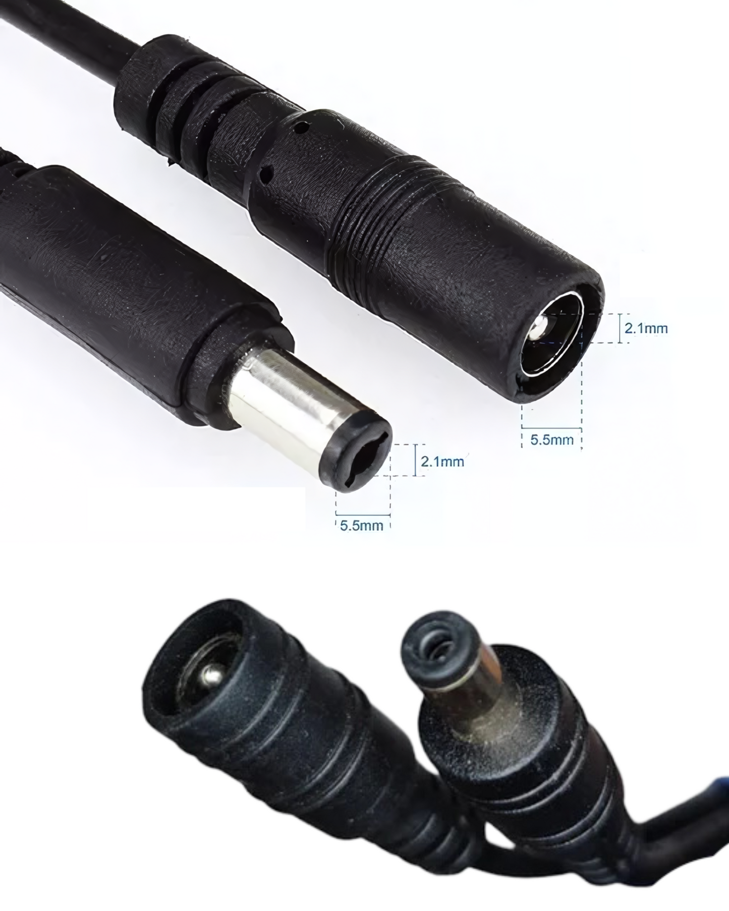 Conector de corriente 2.1mm soldable | Plug 2.1mm | Jack 2.1mm