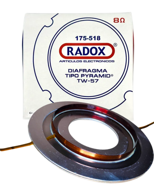 175-518 Diafragma 2.8" de Titanio Para Tweeter Bala Tipo Pyramid TW-57 8Ω