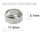 Pila de boton AG10 LR1130 LR54 GP189