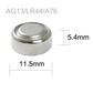 660-350 Pila de boton A76 LR44 AG13 L1154