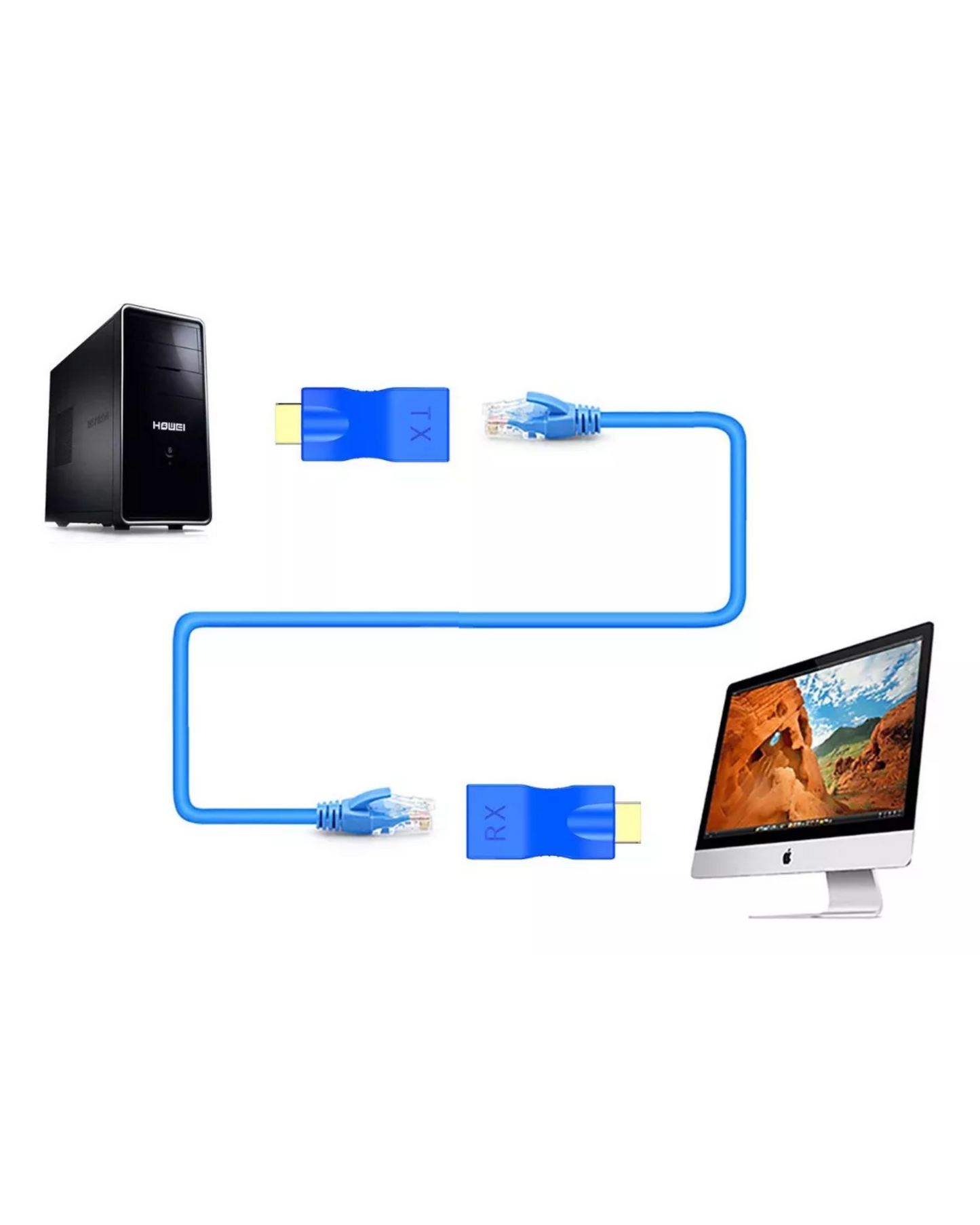 Extensor de HDMI por cable UTP Hasta 30m 1 puerto RJ45