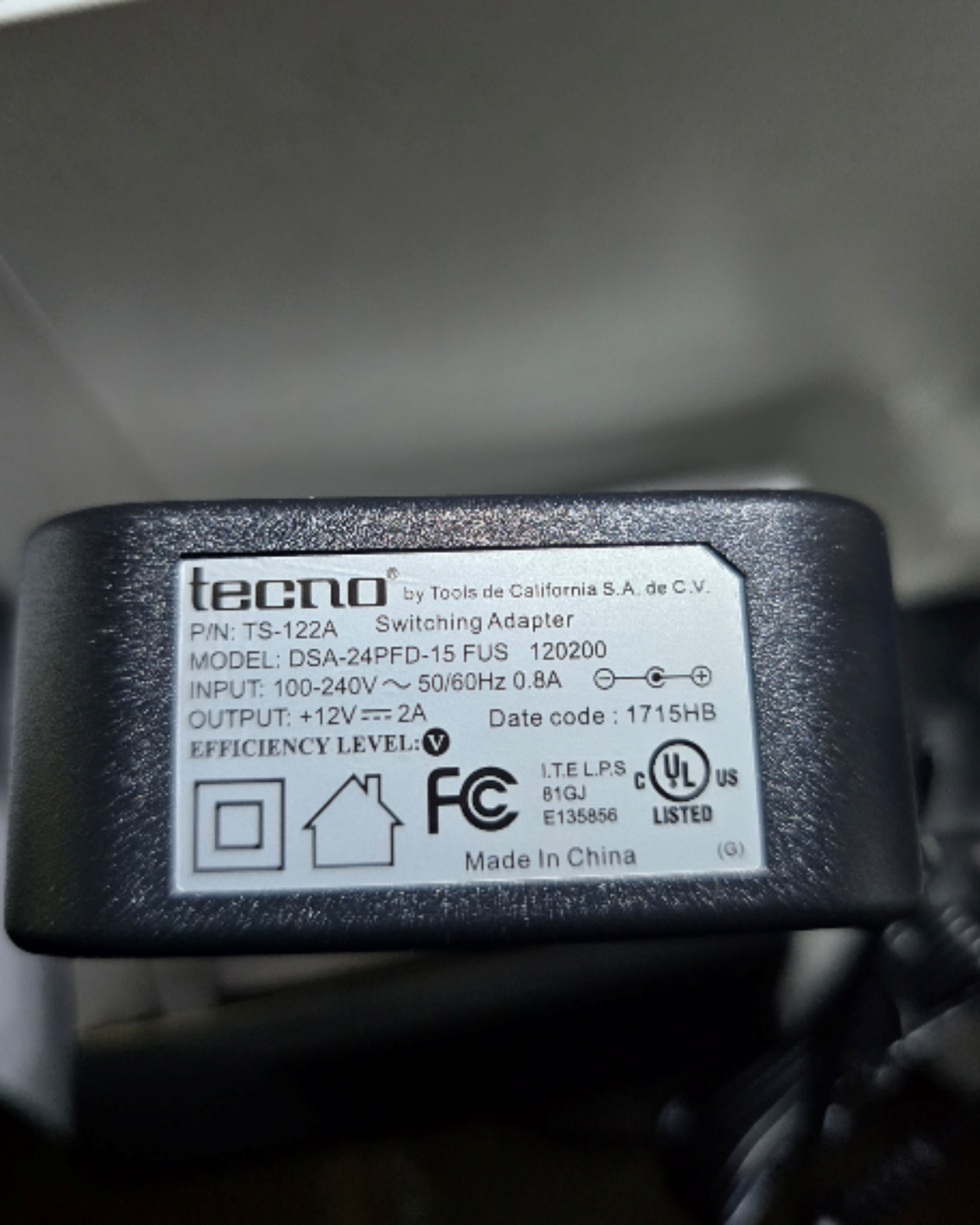 Fuente de Alimentación Eliminador 12V 2A