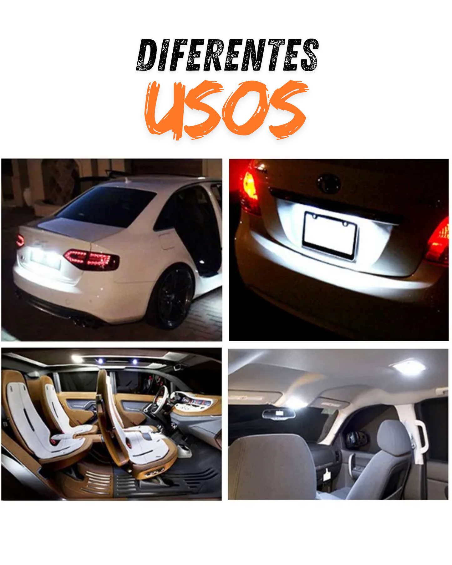 Foco LED tipo Fusible para coche | Luz LED para toldo cielo toldo