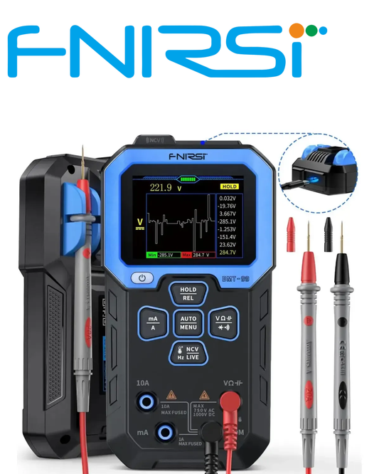 Multimetro digital medicion automatica recargable DMT-99 | Multimetro autorango con grafica de pulsos FNIRSI