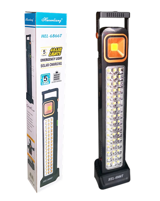 Lámpara Solar De Emergencia Recargable Luz LED HEL-6866T