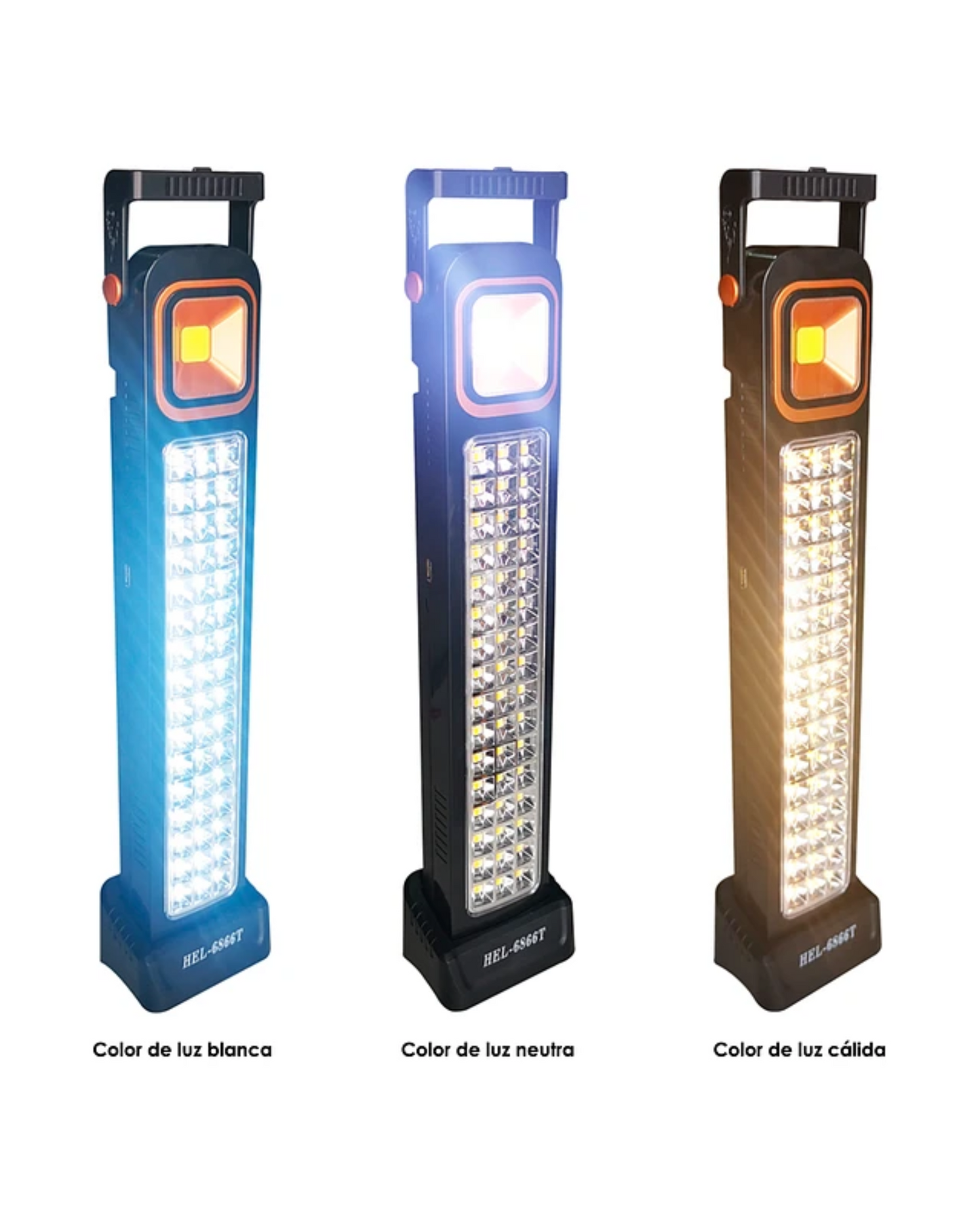 Lámpara Solar De Emergencia Recargable Luz LED HEL-6866T