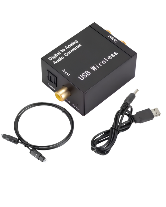 Convertidor de Audio Digital Fibra Óptica Toslink a RCA