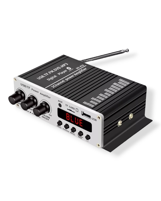 Amplificador de audio Bluetooth 12V FM USB SD Bluetooth Aux Mp3 HY-470