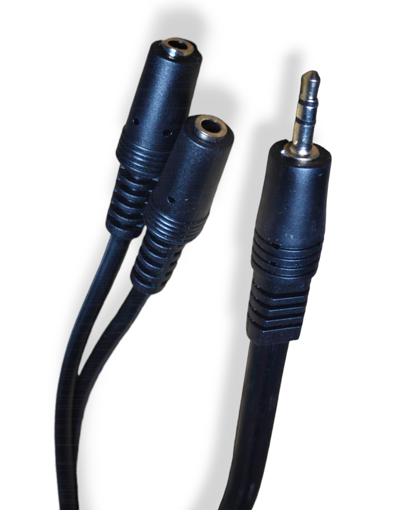 Cable Y griega 3.5mm 1 macho 2 hembras 20cm 080-857