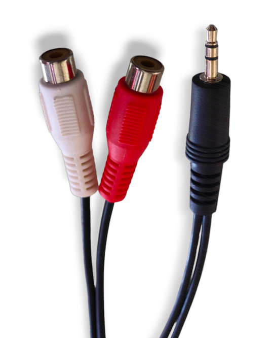Cable "Y" Griega 1 Plug 3.5mm a 2 Jack RCA ER