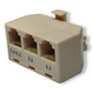 "Y" Griega RJ11 de 1 Plug a 3 Jack RJ11