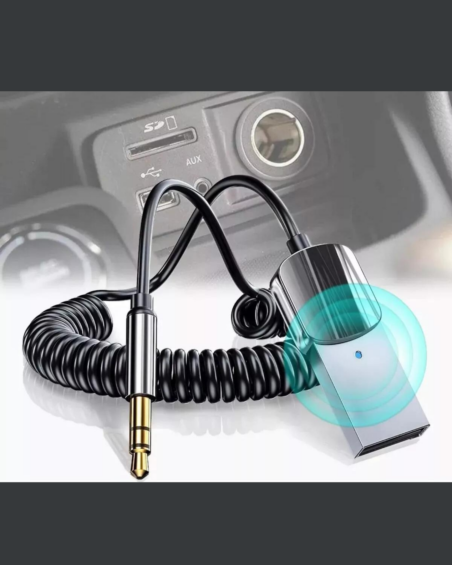 Receptor de Audio Bluetooth 5.1 Auxiliar 3.5mm para Automóvil