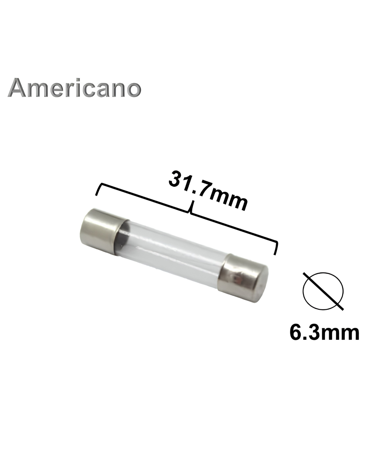 Fusible Cristal Américano Cilindrico Diferentes Valores