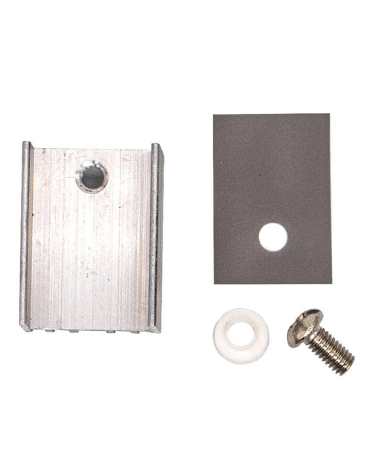 Disipador de Aluminio para Transistores TO-220 | Disipador de calor con buje, tornillo y mica
