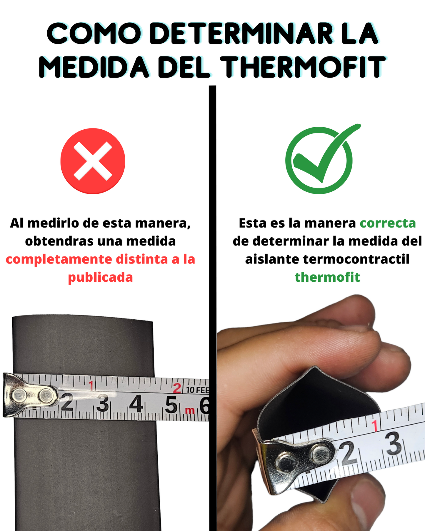 Tubo Aislante Termo Contráctil Thermofit Diámetro 1/2" | T01200