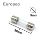 Fusible Cilíndrico de Cristal Europeo Diferentes Valores