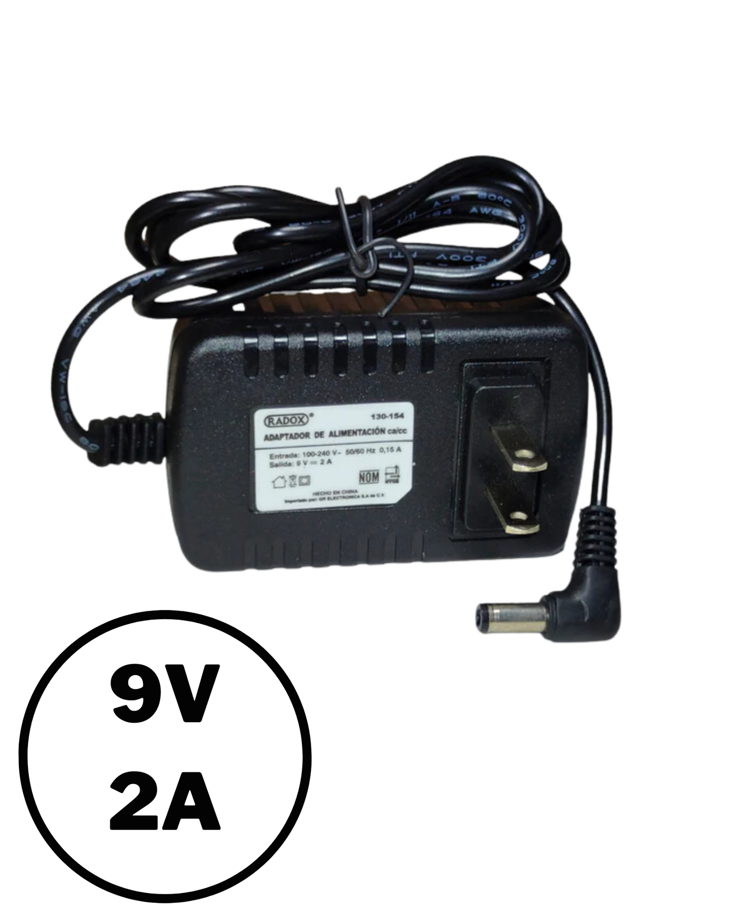 Fuente de alimentacion eliminador  9V 2A 130-154