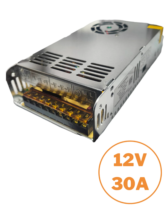 Fuente Conmutada 12V 30A | Fuente de poder 110VAC - 220VAC 360W