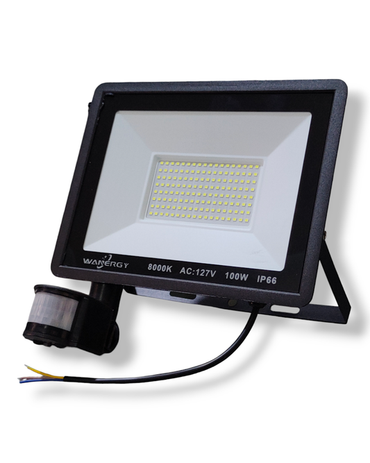 Reflector LED 100W Luz Blanca con Sensor de Movimiento FOC17