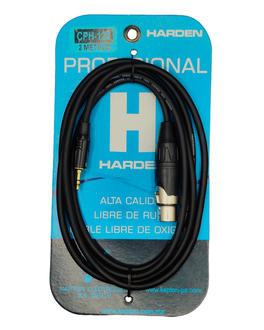 CPH-120 Cable Jack Cannon XLR a Plug 3.5mm 2m | Cable Para Micrófono