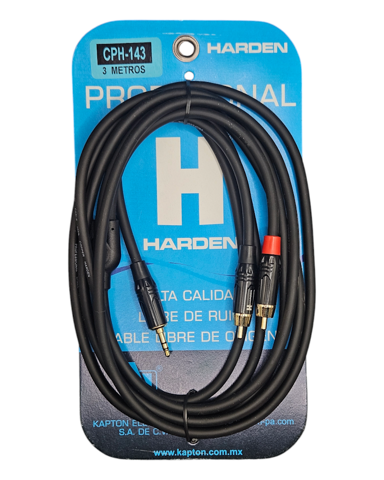 CPH-143 Cable de Audio Auxiliar 2 Plug RCA a Plug 3.5mm 3m