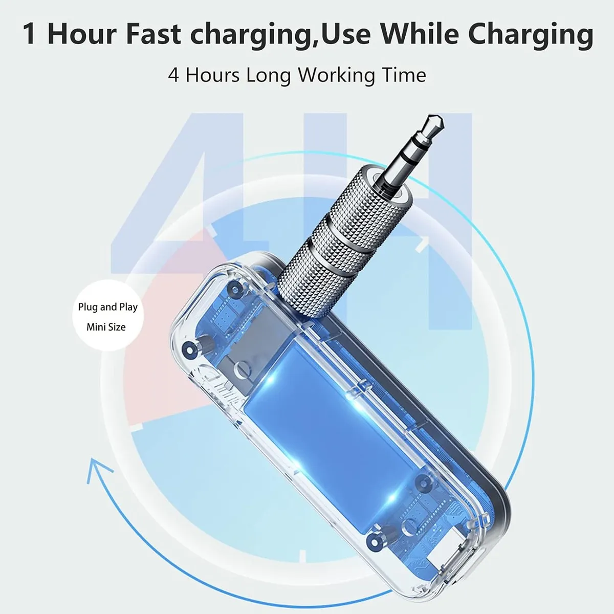 Receptor audio Bluetooth auxiliar para carro | Adaptador Bluetooth 3.5mm automovil