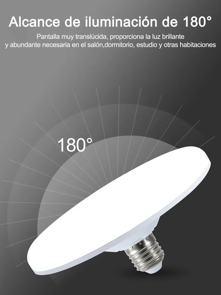 Foco LED tipo UFO 20W | Lampara  de plato E27 15cm 60531