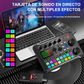 Tarjetas De Sonido Mezclador De Sonido Con Bluetooth F998 | Mezcladora de celular para podcast, grabaciones en vivo