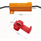Par de resistencias para foco LED Canbus | Resistencia para error de foco LED en coche | Resistencia de potencia de aluminio 6 ohms 50W