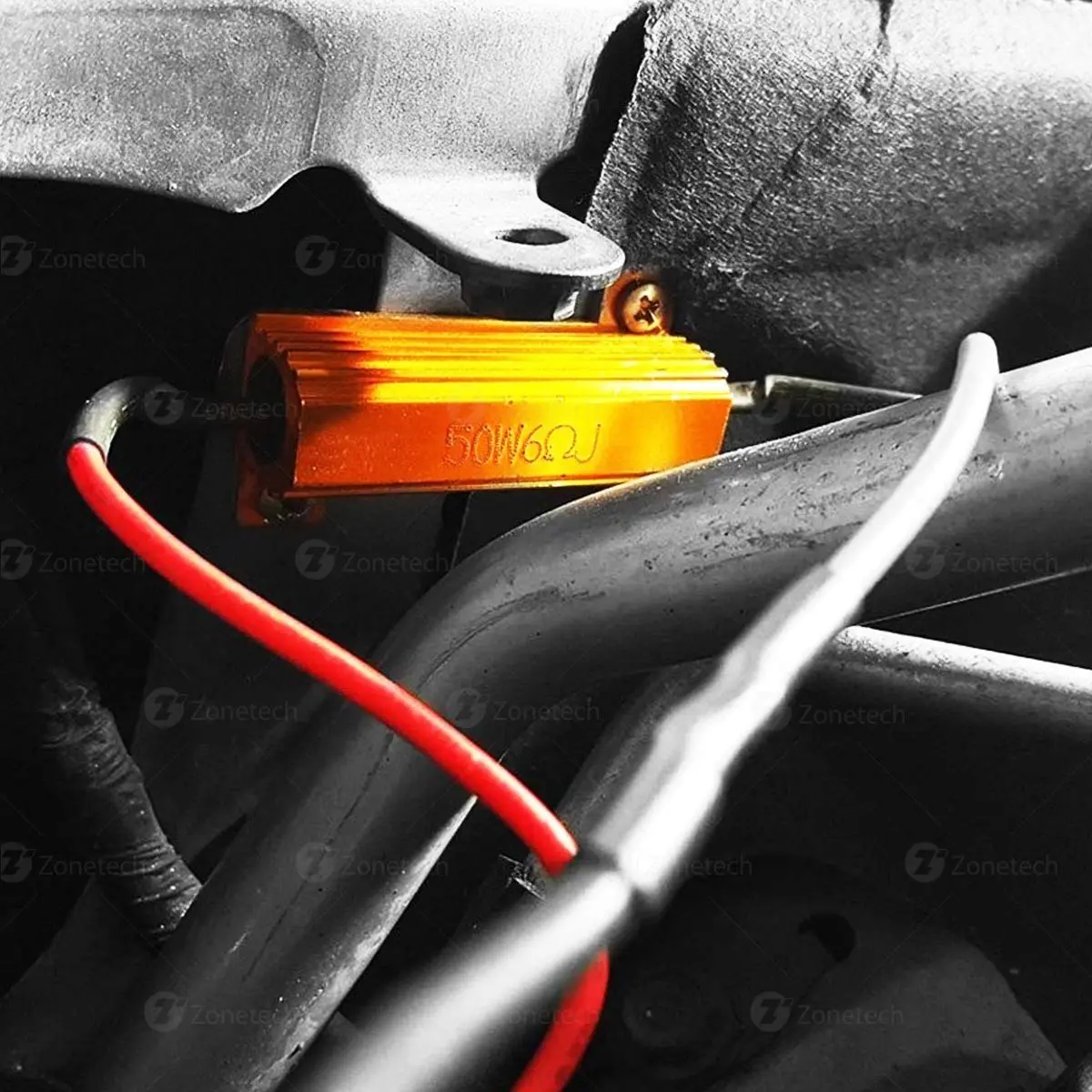 Par de resistencias para foco LED Canbus | Resistencia para error de foco LED en coche | Resistencia de potencia de aluminio 6 ohms 50W