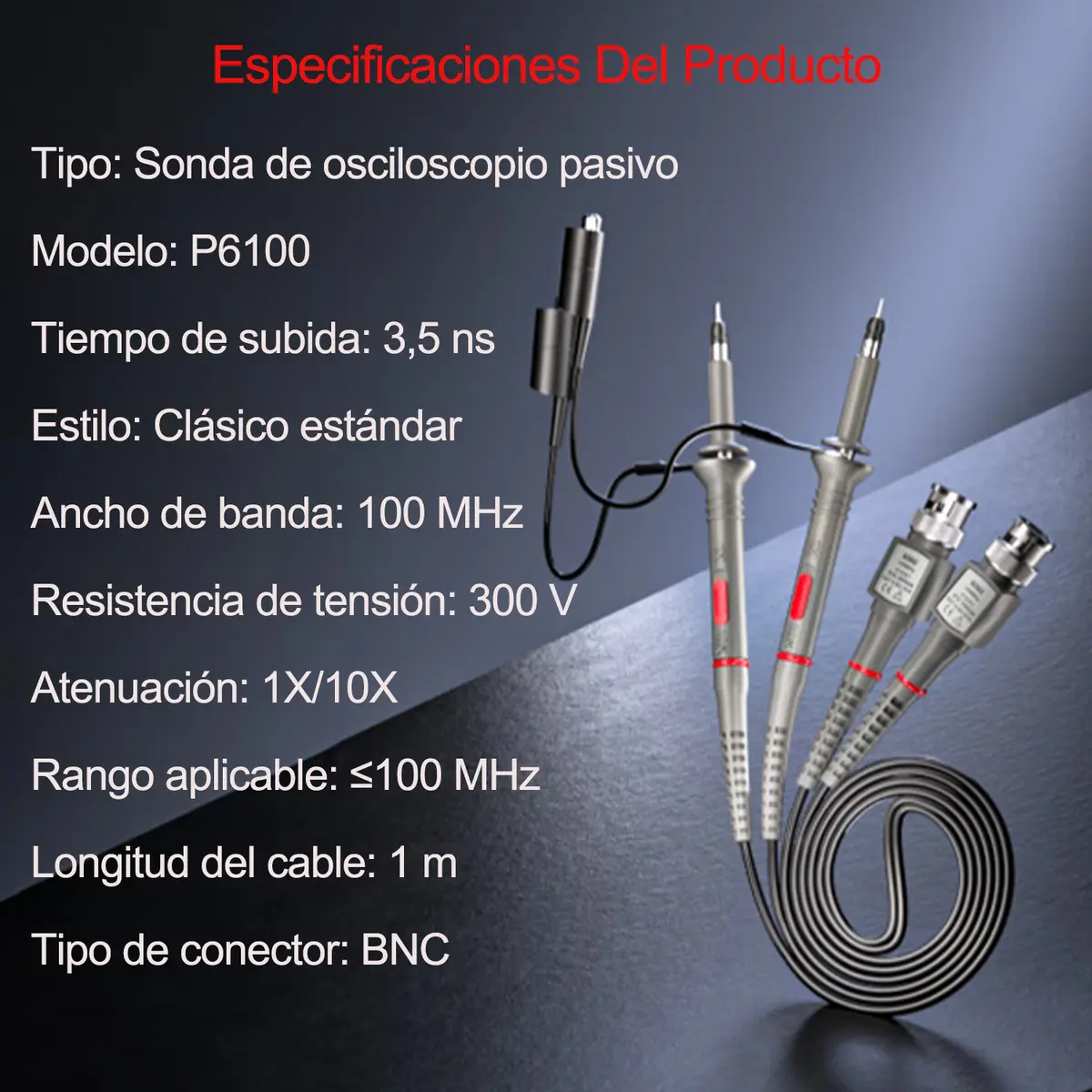 Puntas de Osciloscopio Atenuadas X10 X1